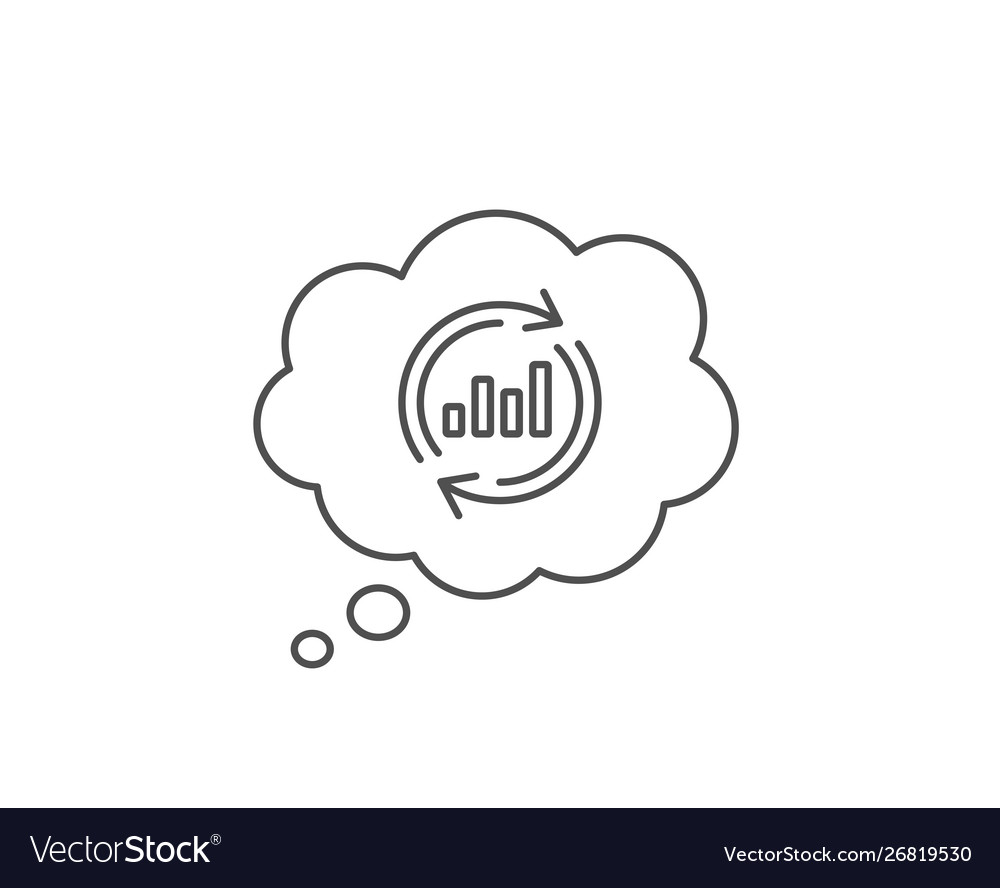 Chart line icon update report graph sign