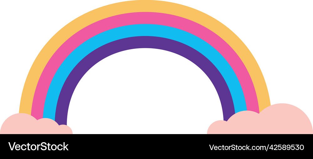 Clouds and rainbow Royalty Free Vector Image - VectorStock