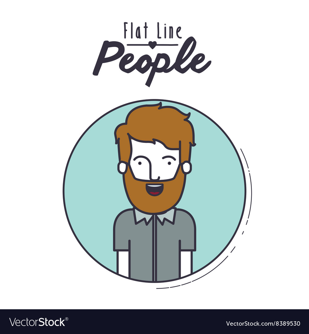 Flat line people design