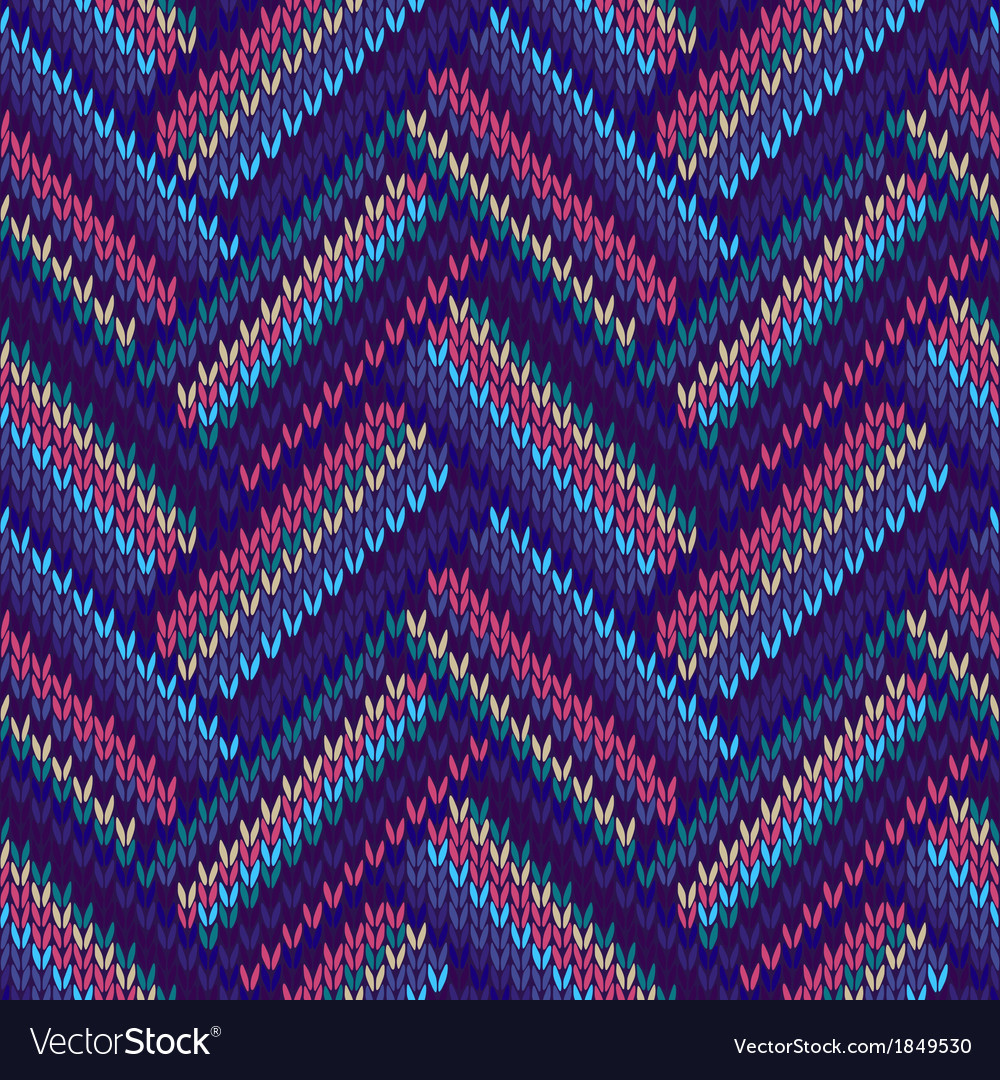 Seamless color knitted pattern