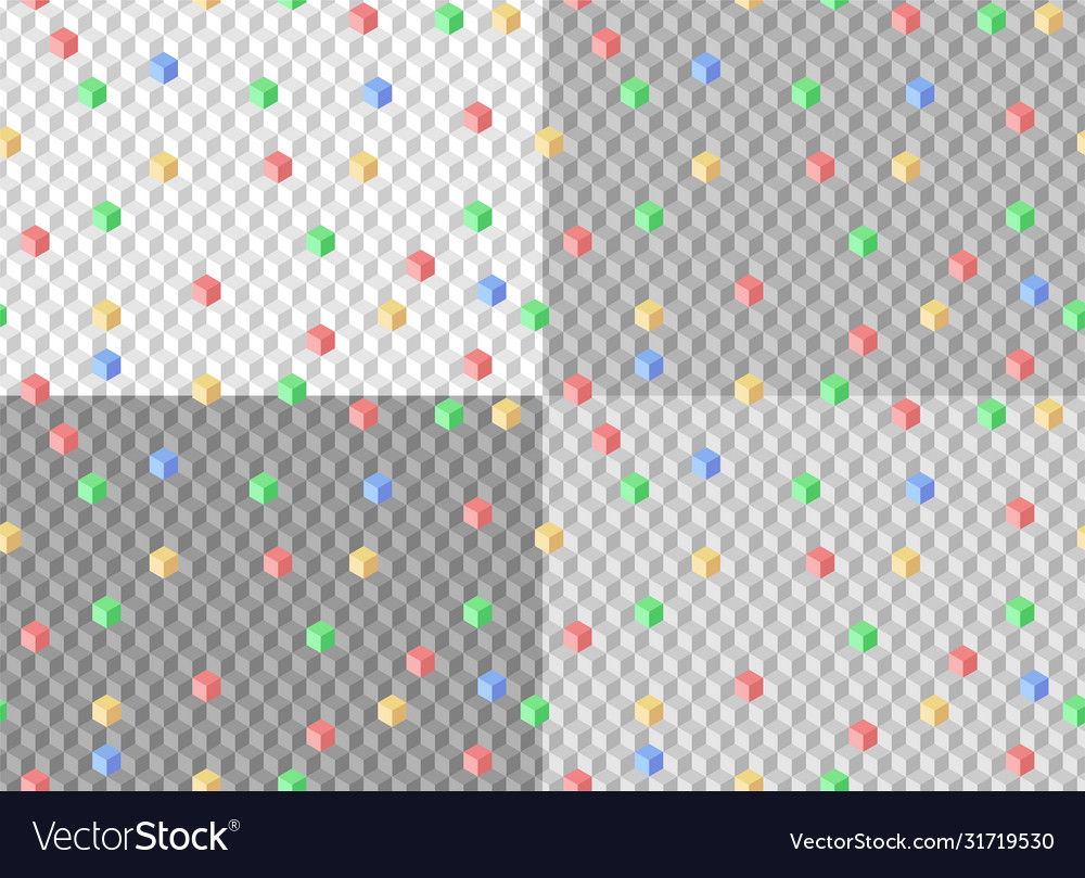 Set seamless background with geometrical pattern