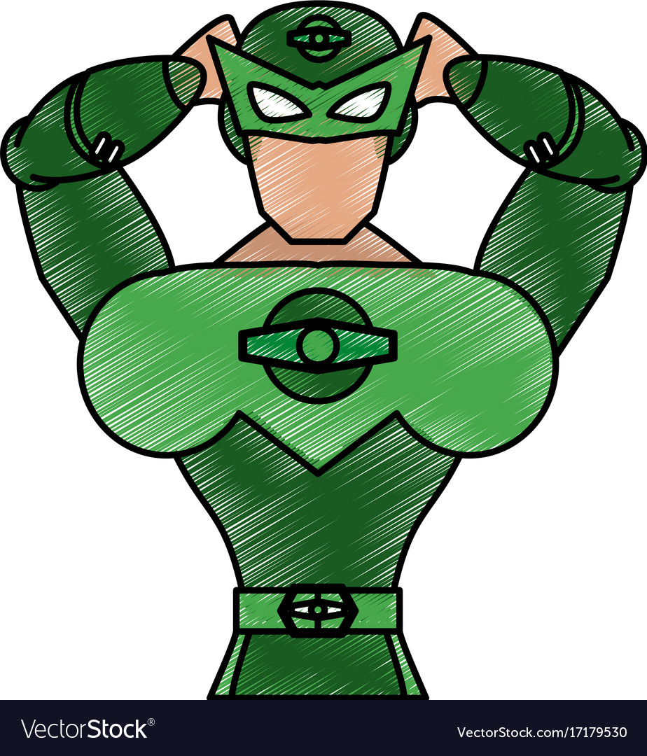 Superhero Charakter Cartoon