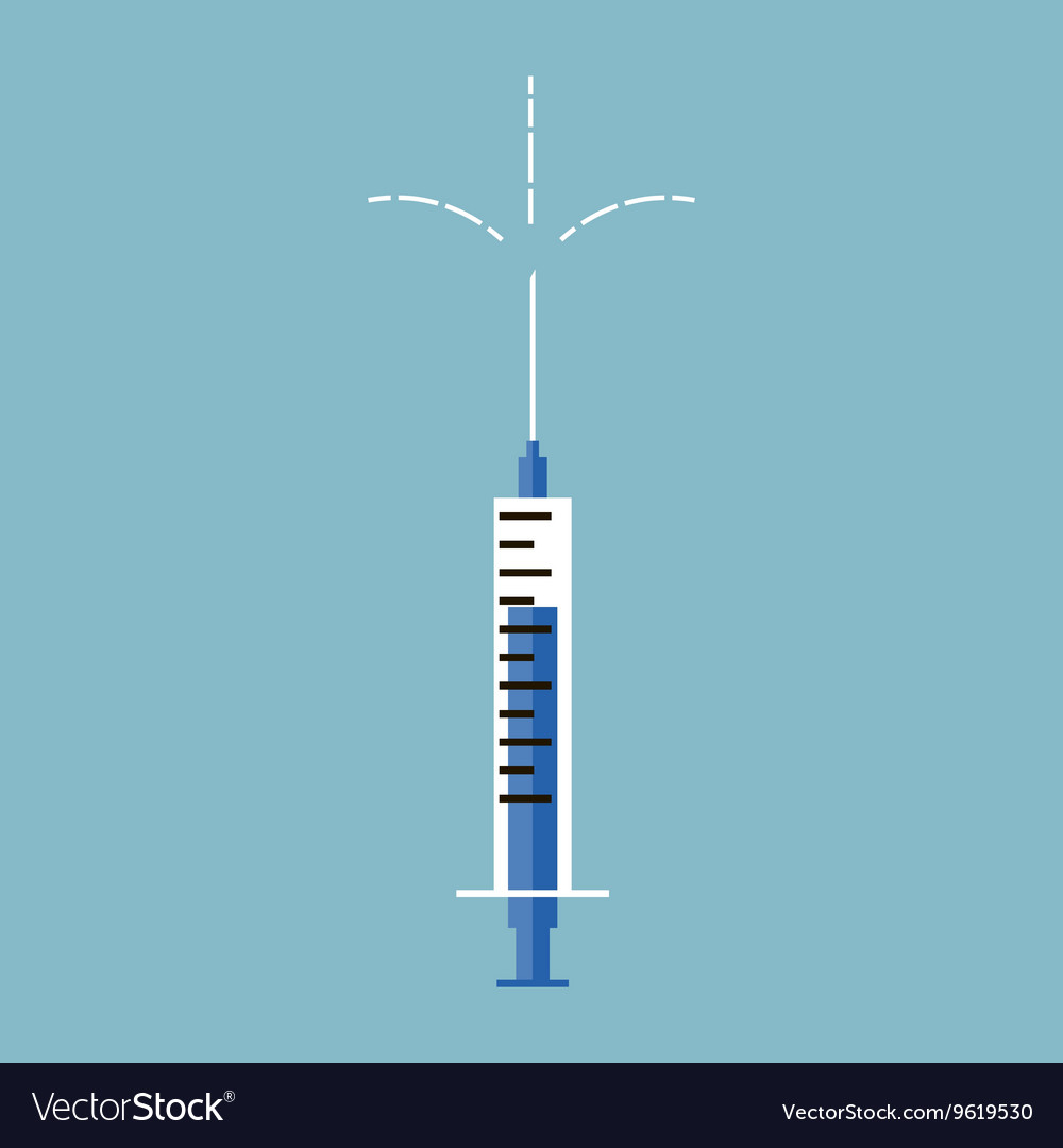 Syringe with injection