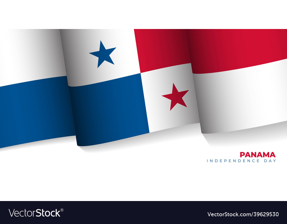 Waving panama flag design panama independence day Vector Image