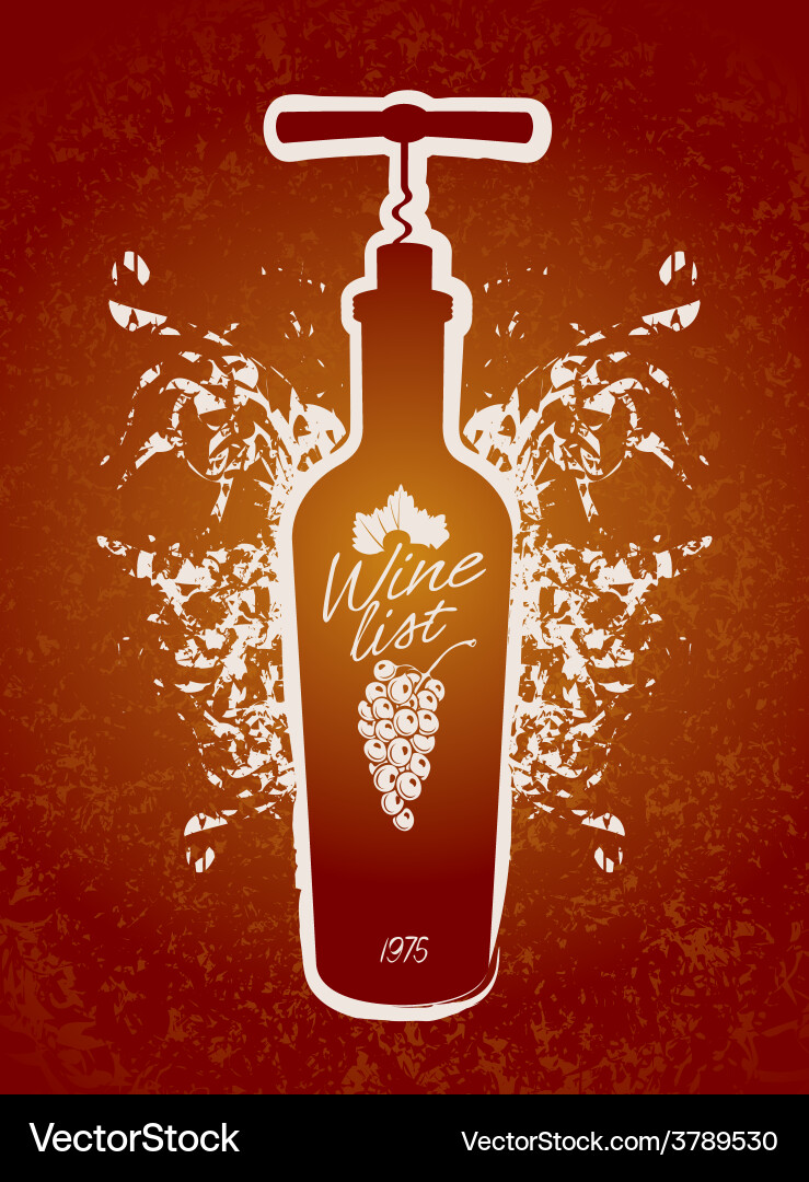 Wine list Royalty Free Vector Image - VectorStock