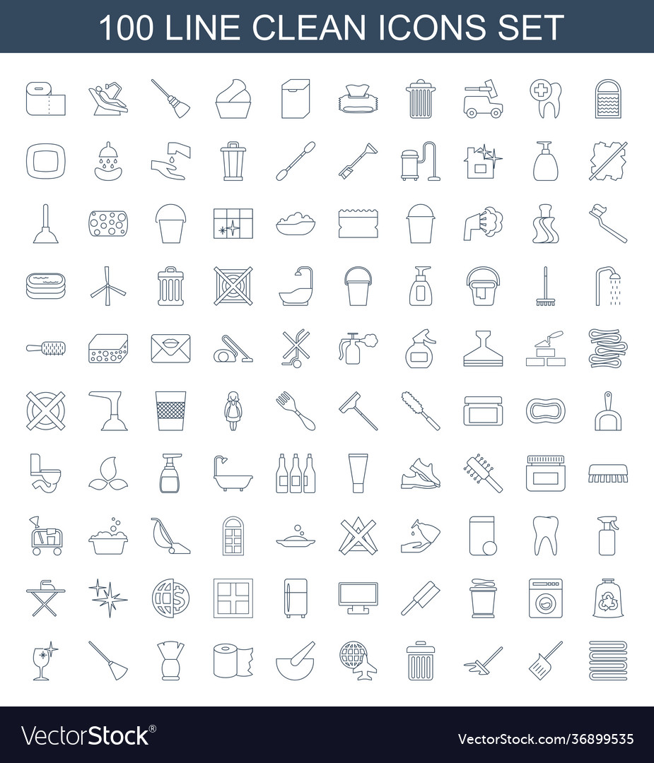 100 clean icons