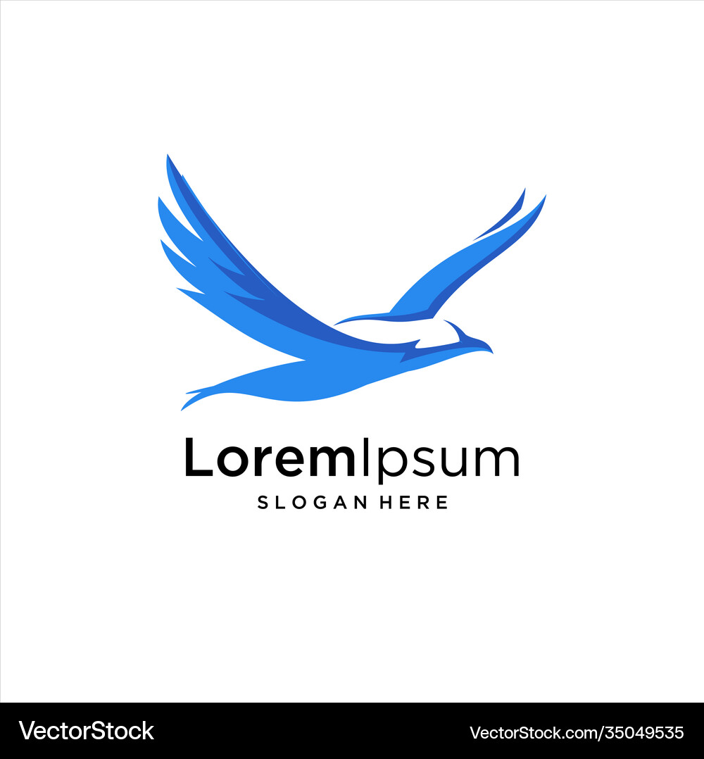 Abstract flying eagle logo element Royalty Free Vector Image