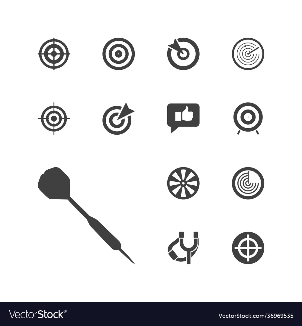 Aim Icons Royalty Free Vector Image Vectorstock