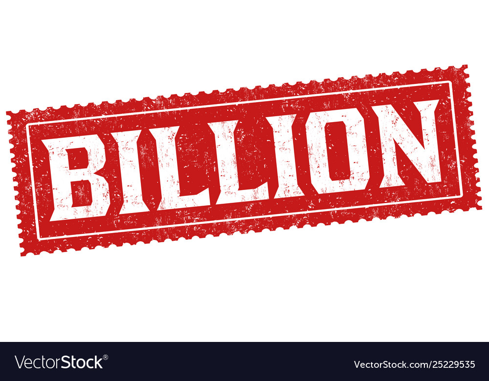 Billion sign or stamp Royalty Free Vector Image