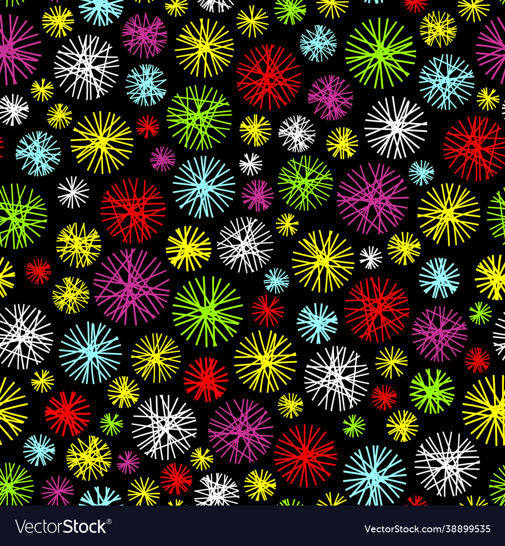 Black seamless background with multicolored