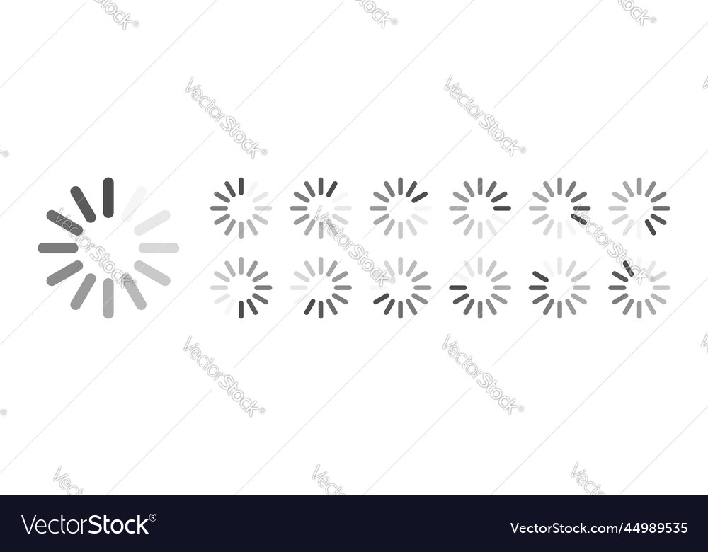 Circular loading buffering icons Royalty Free Vector Image