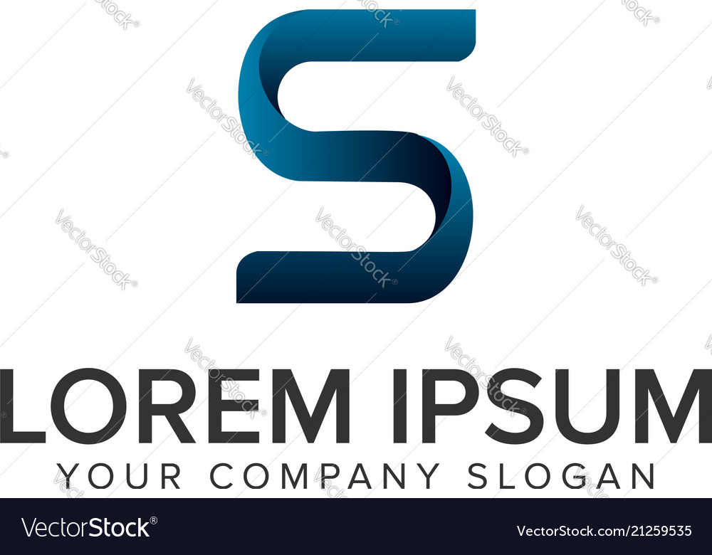 Creative modrn letter s logo design concept