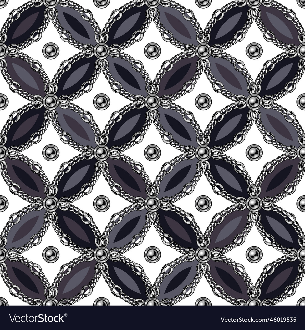 Geometric pattern with circles chains