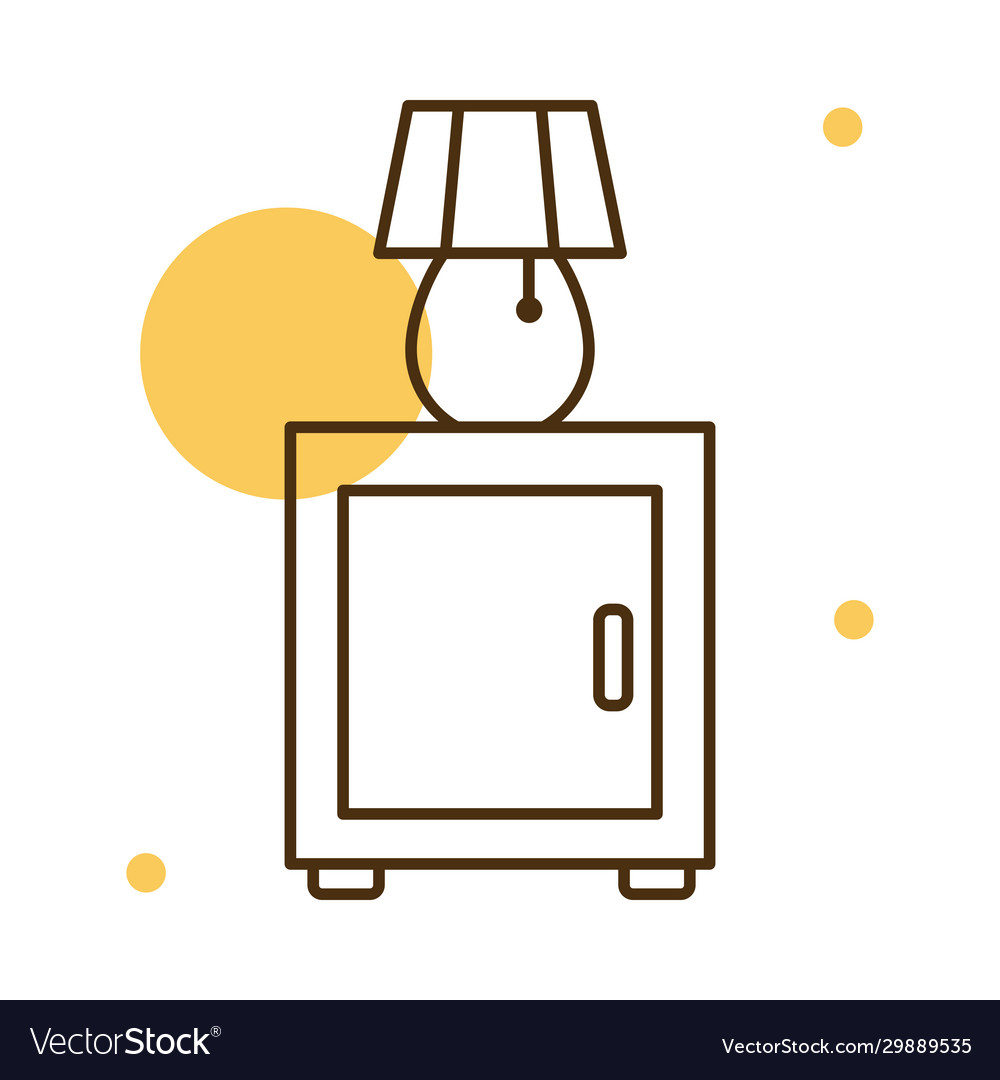 Isolated lamp over home little table block