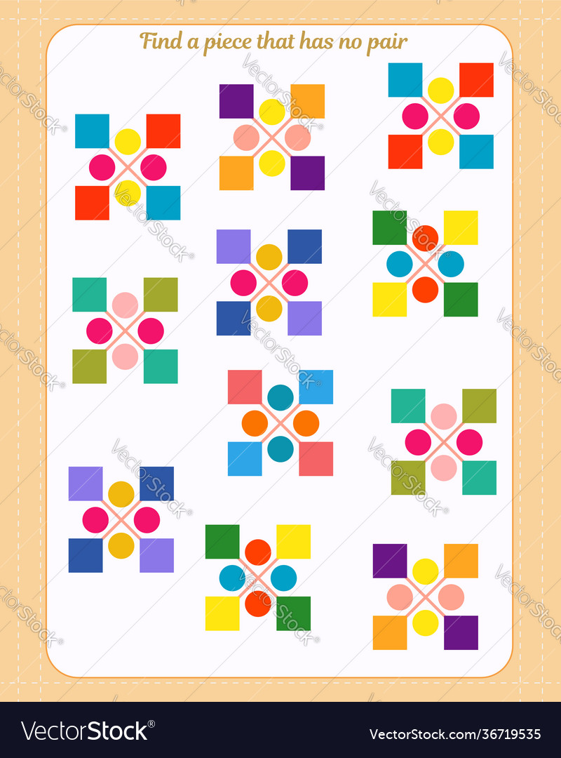 Logic game for children find which vector image Logic game for children find which