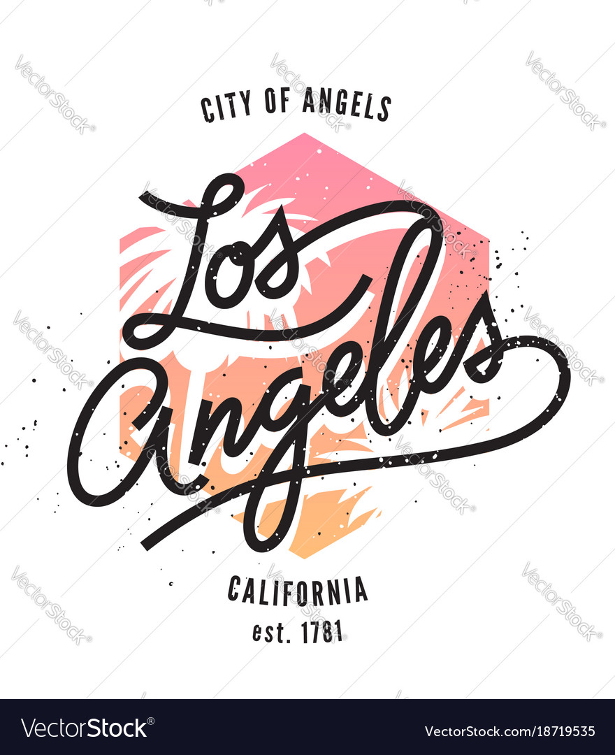 Los angeles typographic print Royalty Free Vector Image