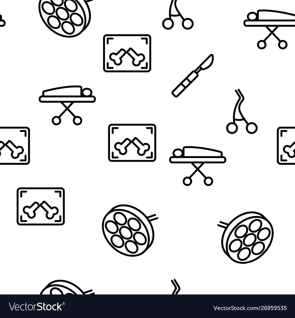 Operating instruments seamless pattern vector image Operating instruments seamless pattern