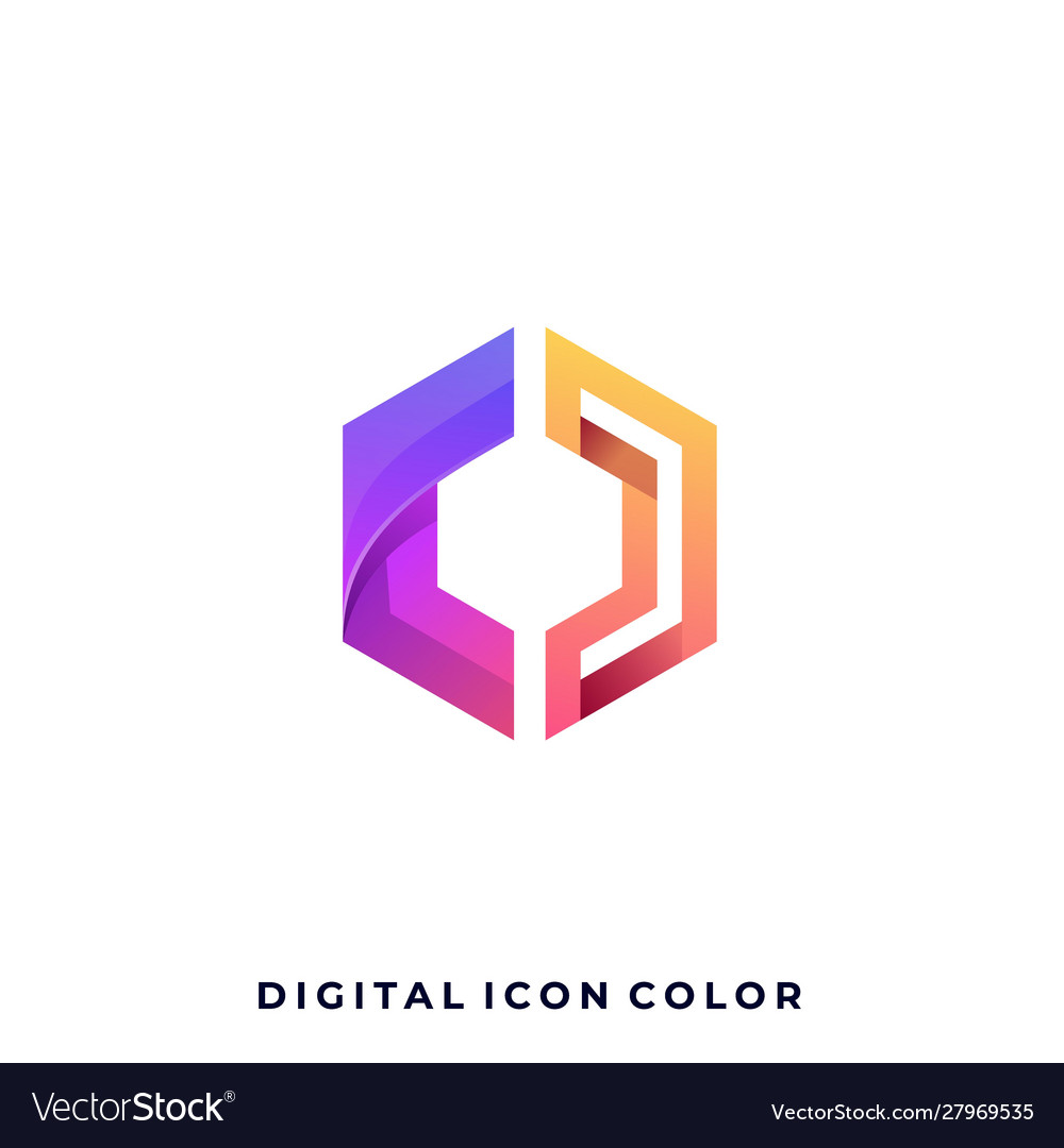 Polygon colorful design template