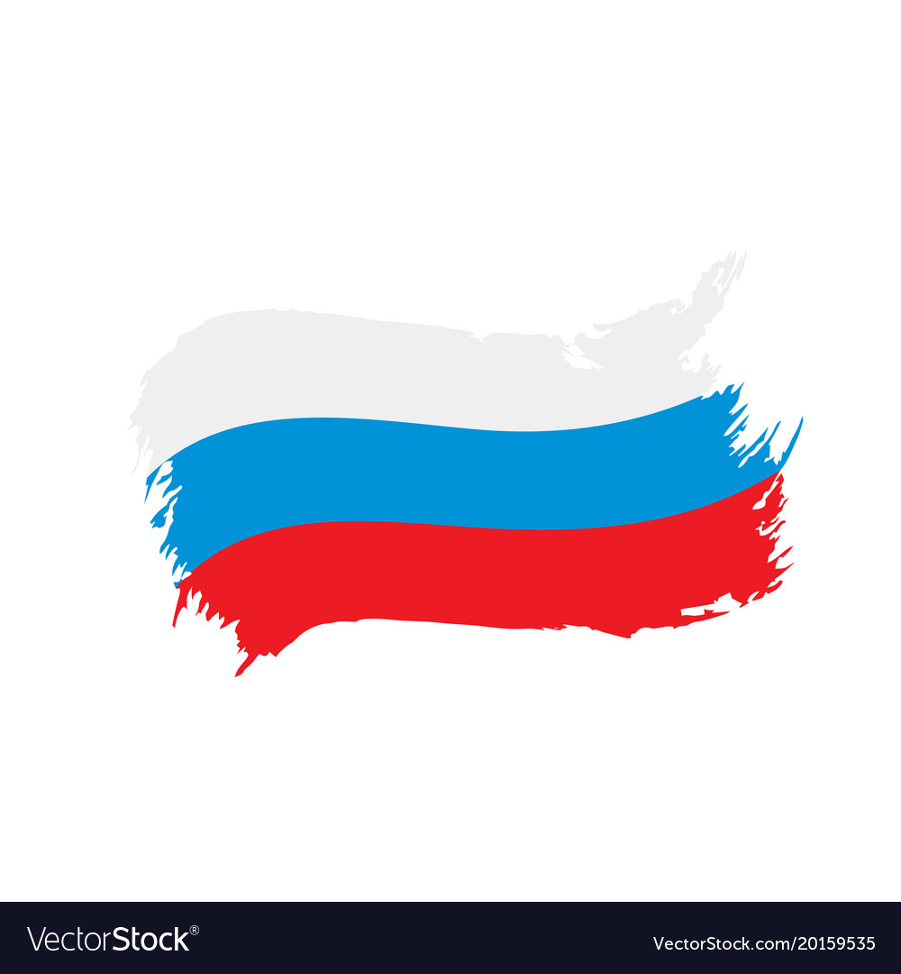 Russia flag Royalty Free Vector Image - VectorStock