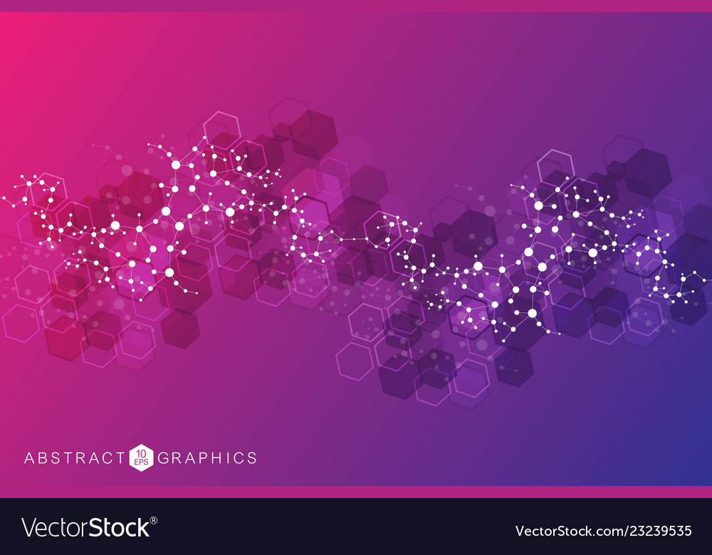 Science network pattern connecting lines and dots vector image Science network pattern connecting lines and dots