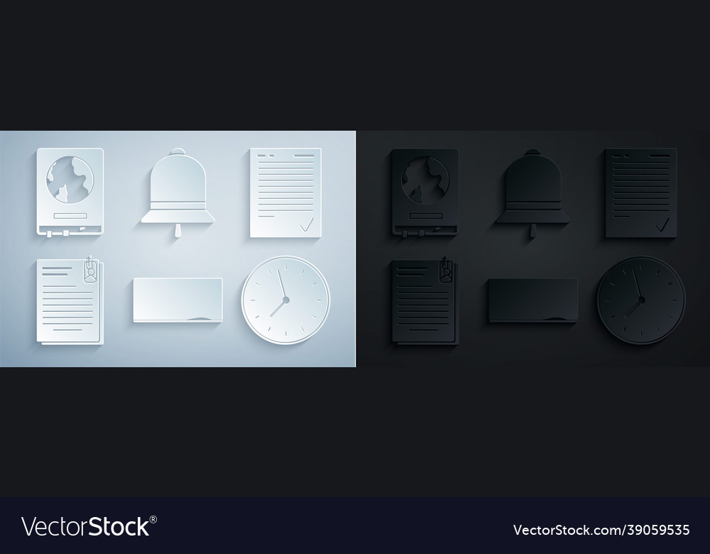 Set chalkboard exam sheet with check mark file vector image Set chalkboard exam sheet with check mark file