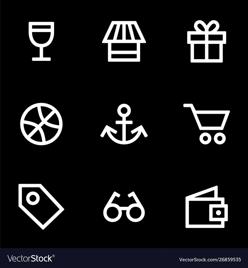 Set icons for simple flat style ui design