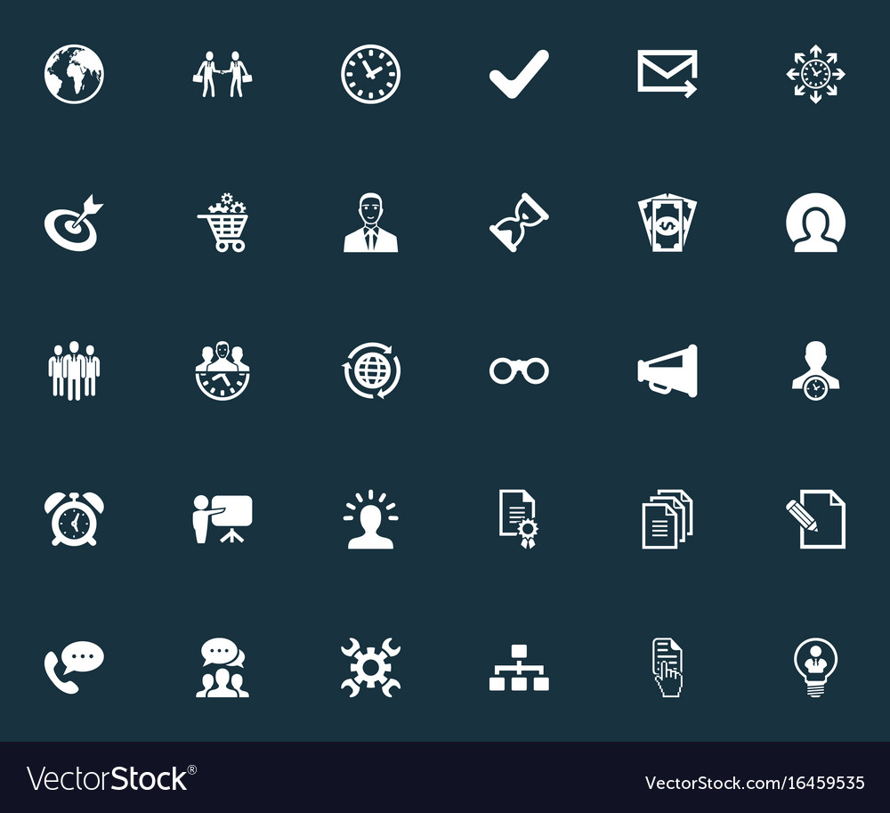 Set of simple plan icons Royalty Free Vector Image