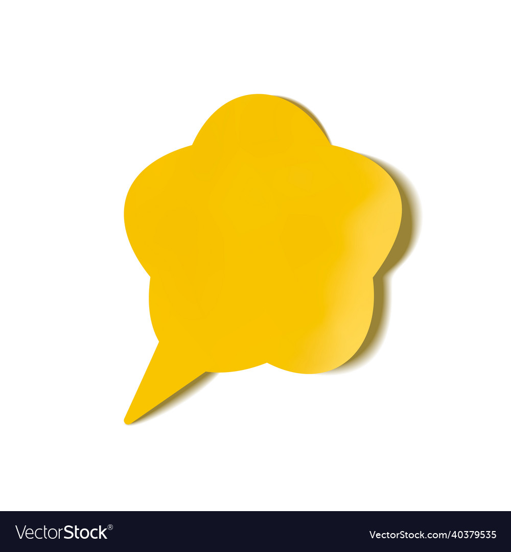 Talk bubble cloud 3d paper design element vector image Talk bubble cloud 3d paper design element