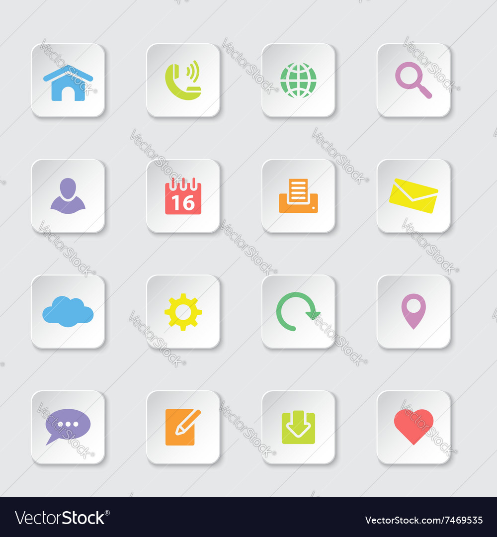 Web Icon Set - Diverse Flat Icons