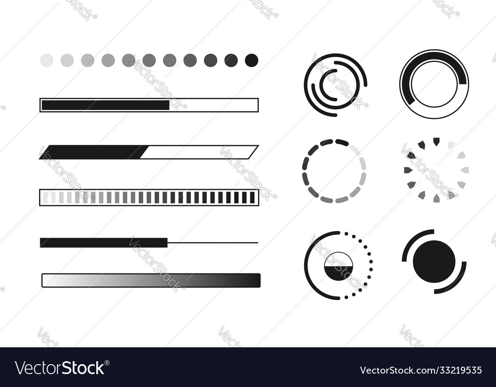 Web progress loader interface sign load icon