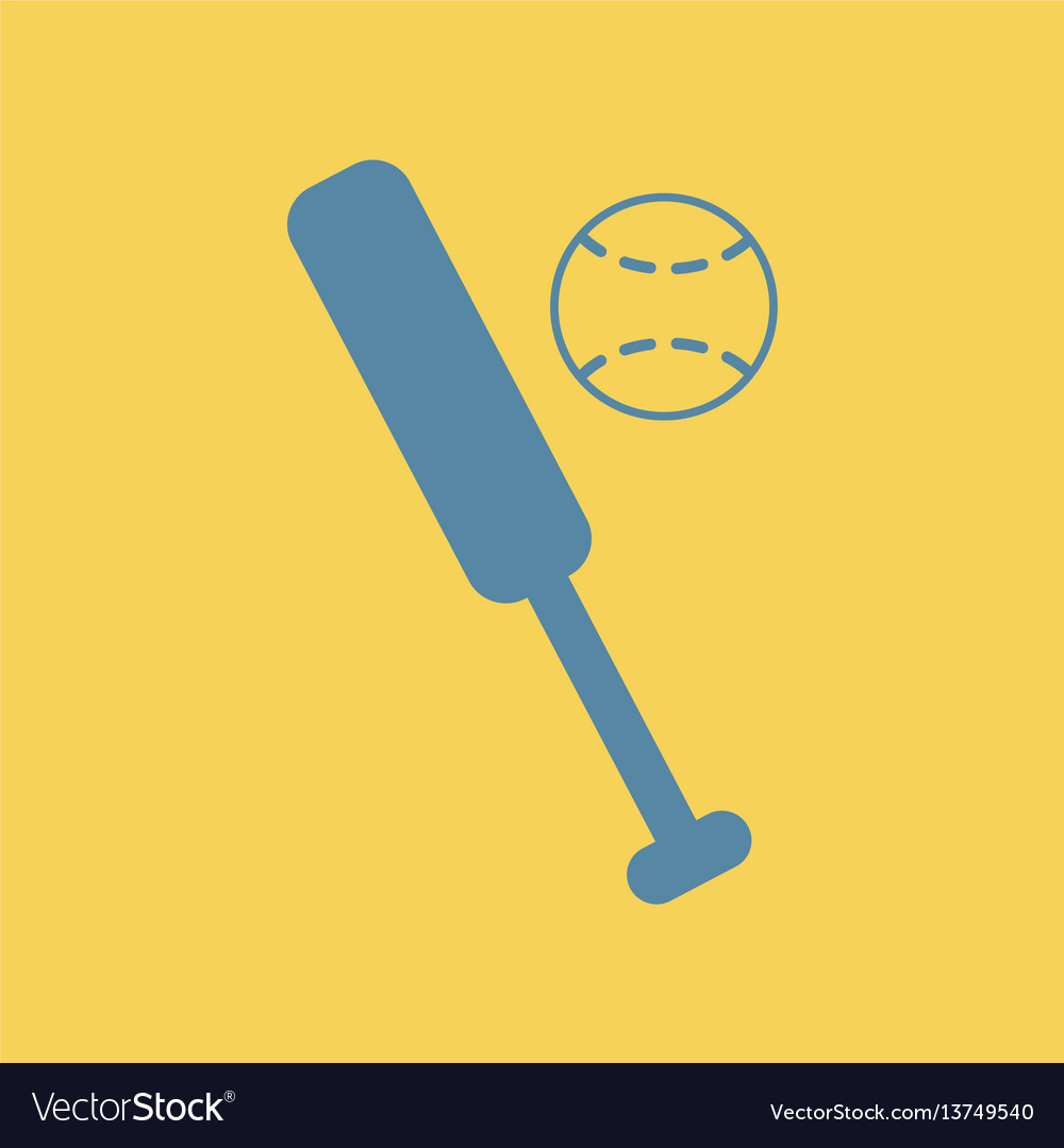 Ball baseball bat Royalty Free Vector Image - VectorStock