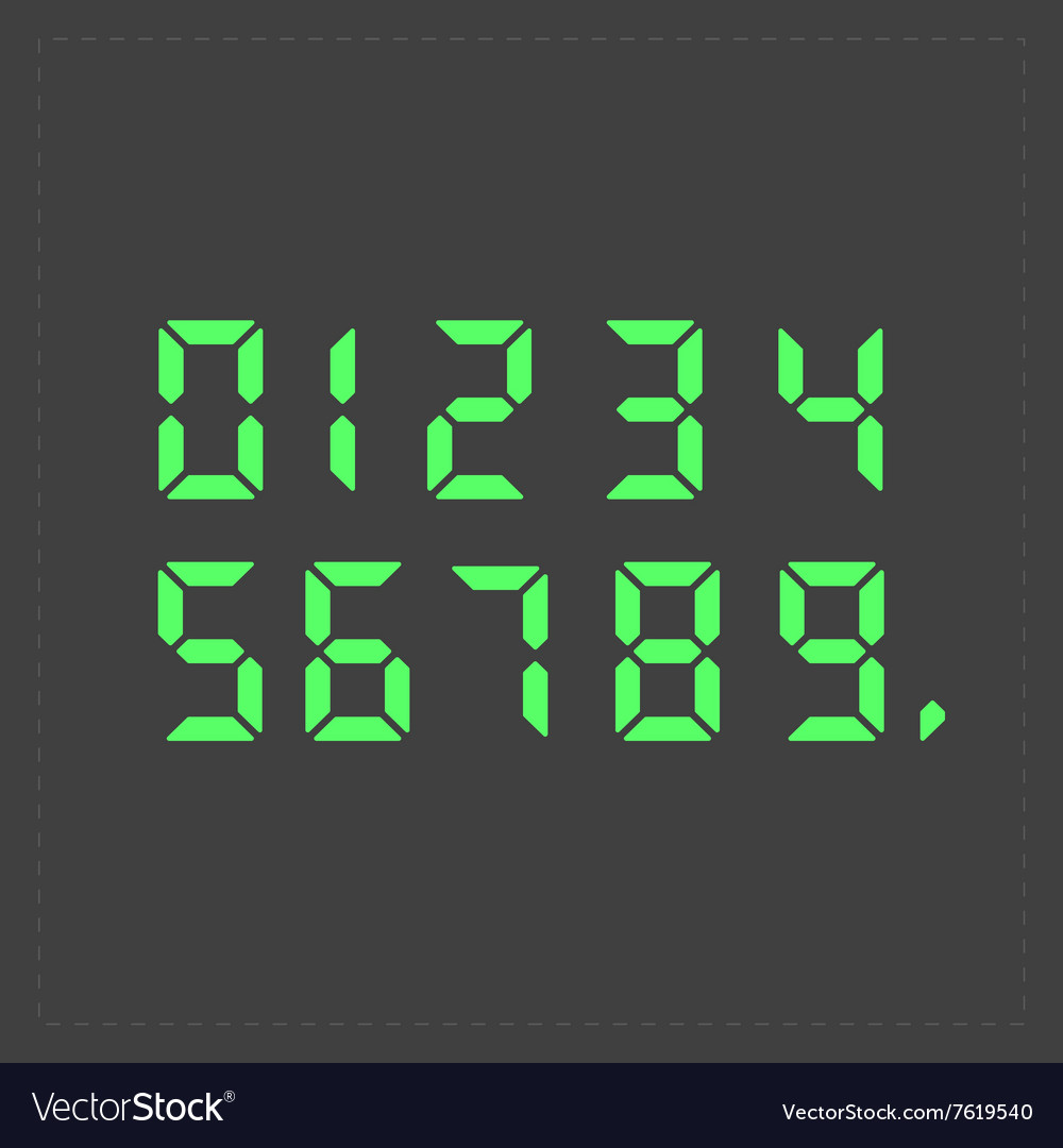 Calculator digital green text