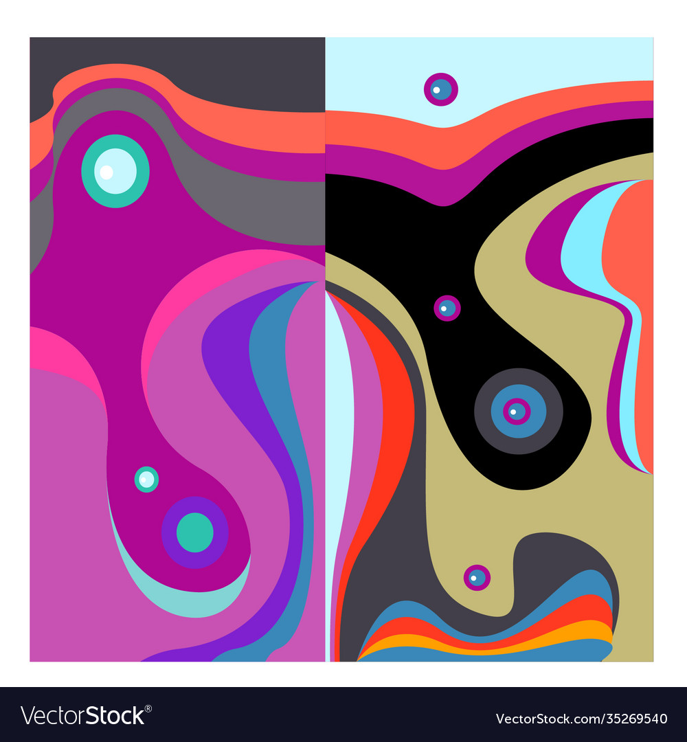 Colorful geometric and curve background pattern