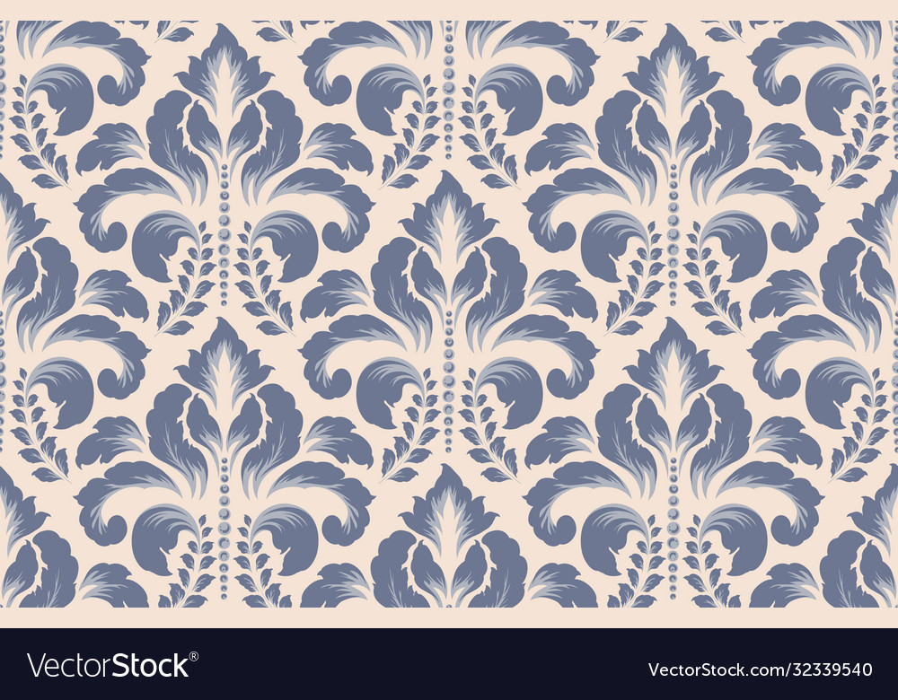 Damask seamless pattern element classical vector image Damask seamless pattern element classical