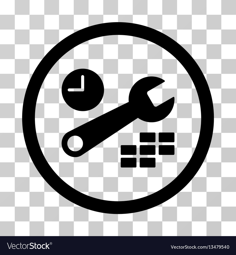 Date and time configuration rounded icon Vector Image Date and time configuration rounded icon