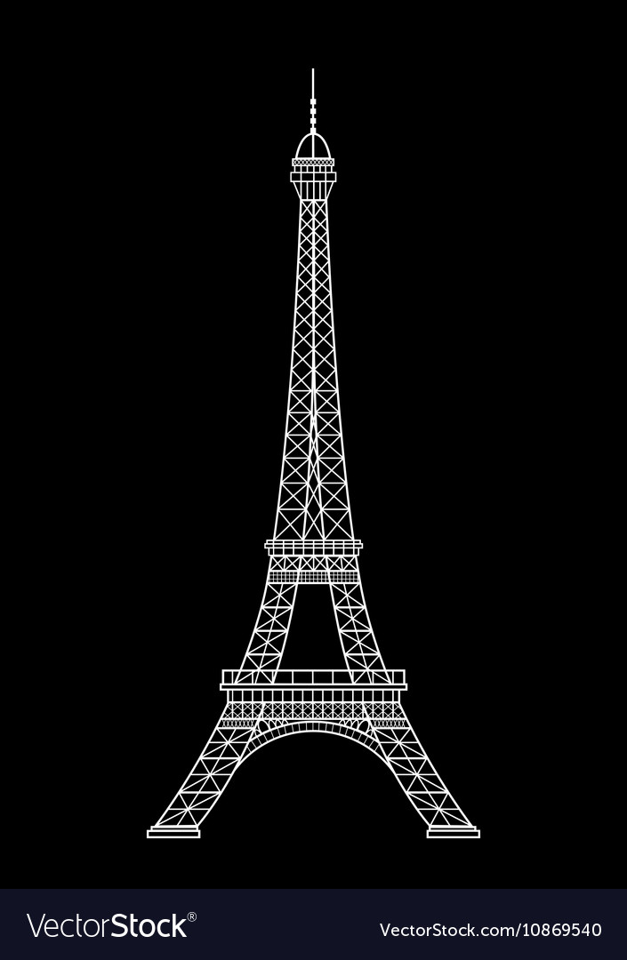 Eiffel tower isolated