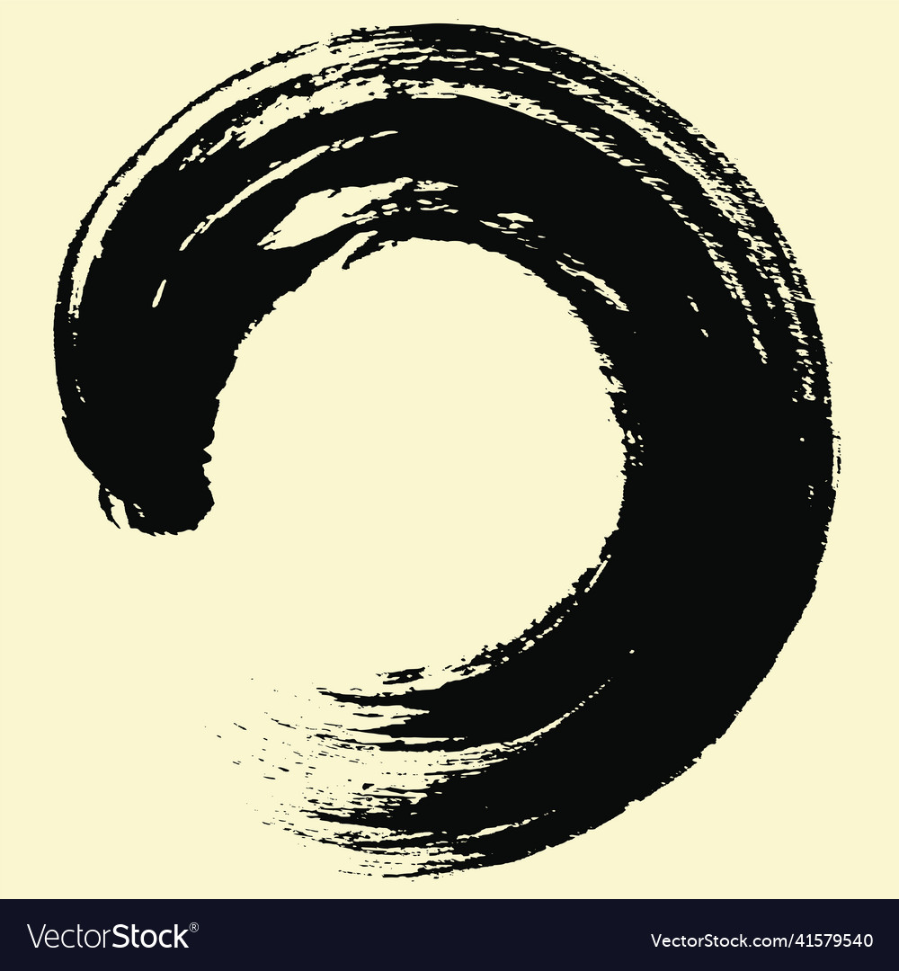 Enso zen japanese circle brush