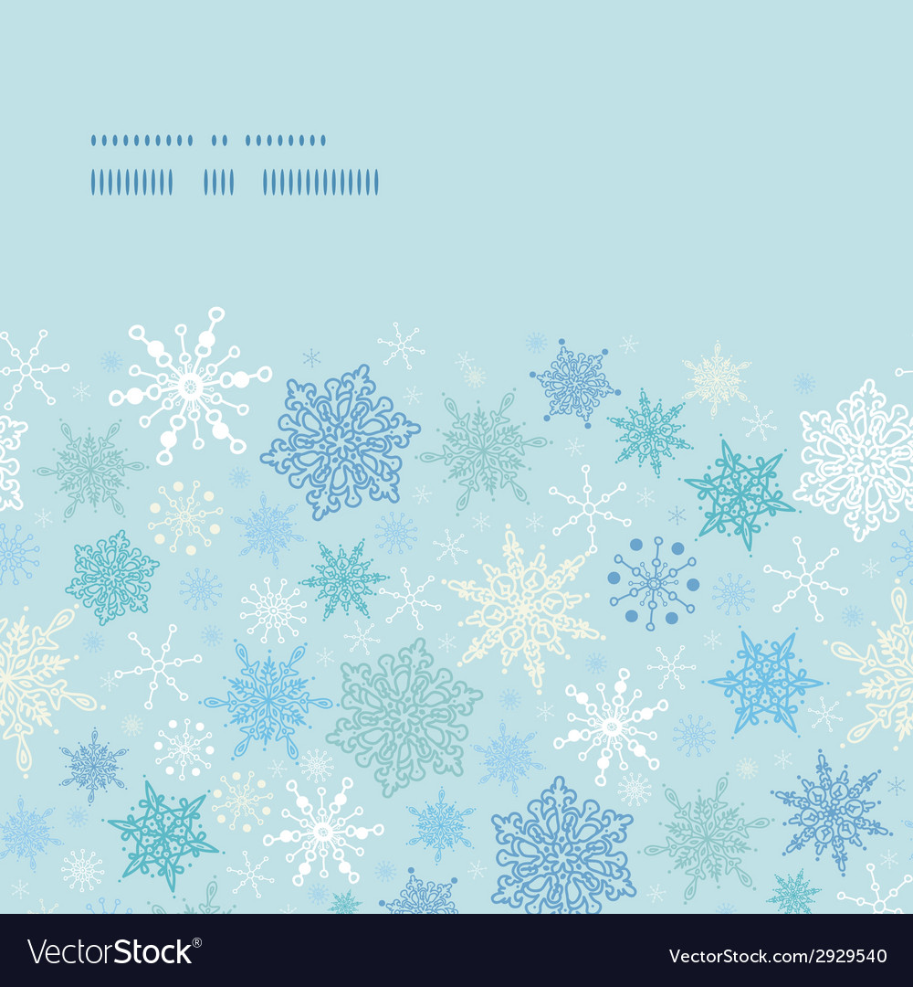 Falling snow horizontal frame seamless pattern Vector Image