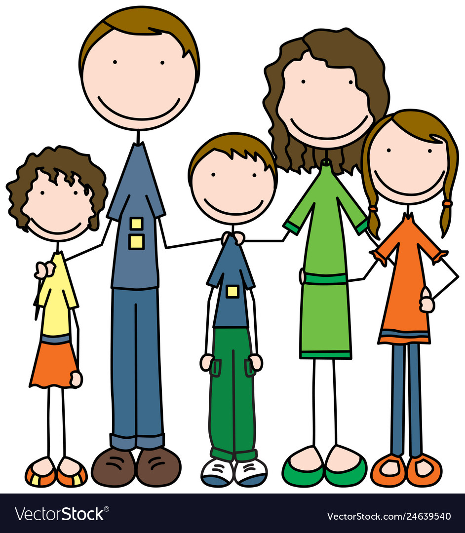 Frohe Familie