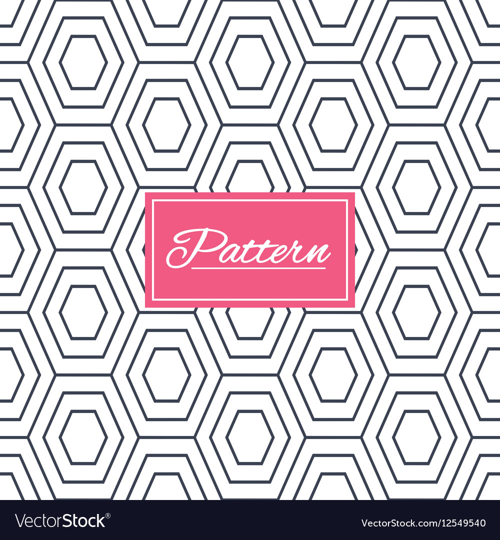 Hex stripped grid seamless pattern Royalty Free Vector Image