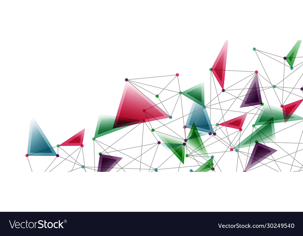 Line points connections triangular technology