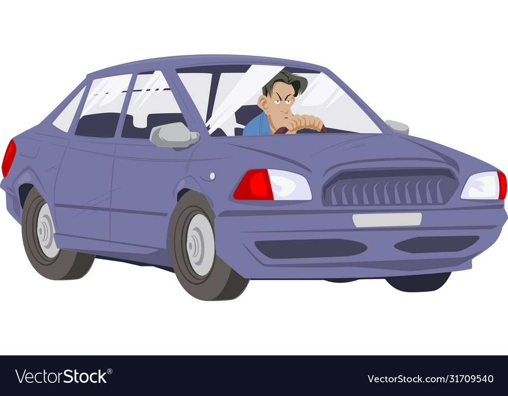 Man driving car stock Royalty Free Vector Image