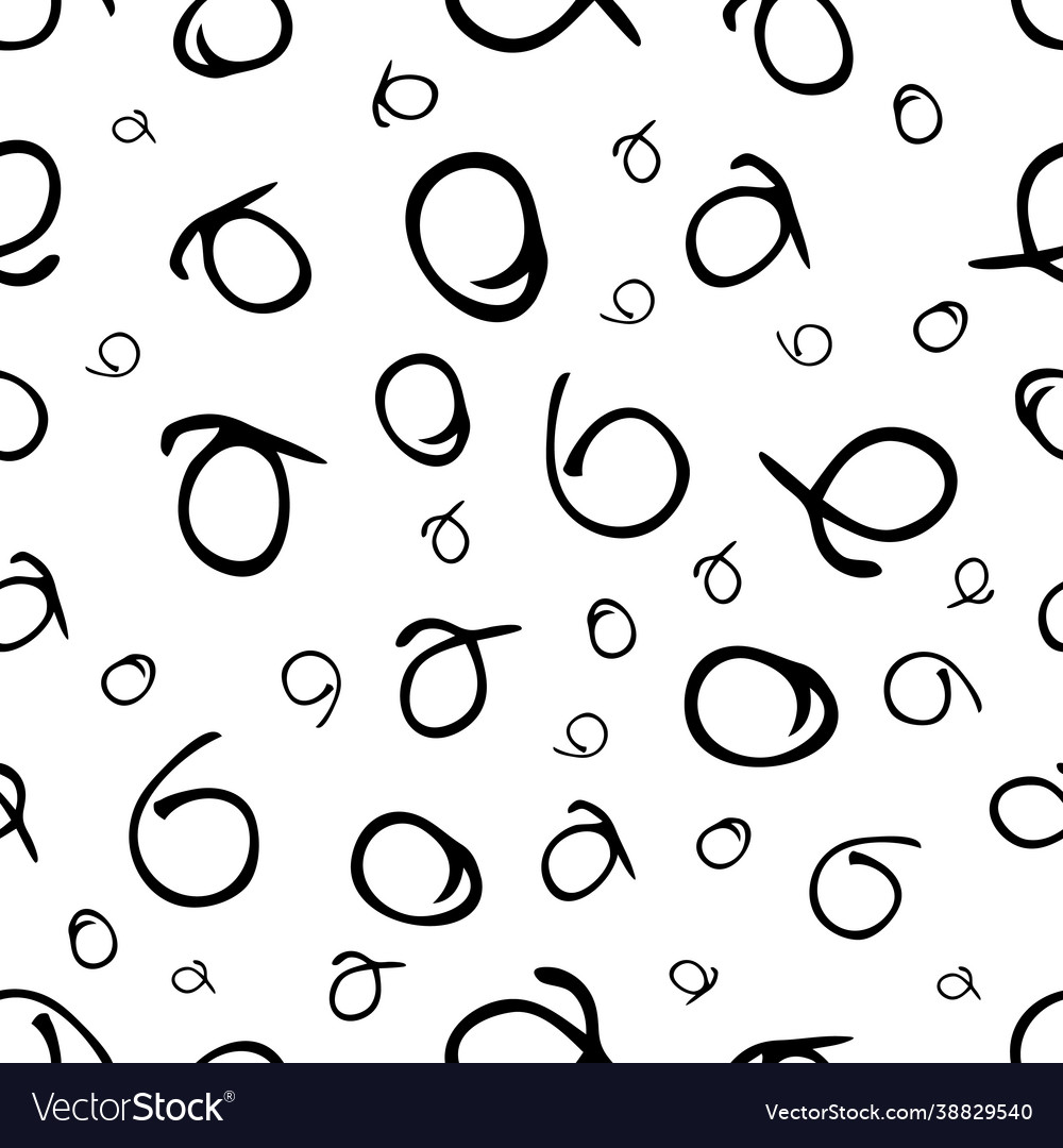 Seamless pattern with sketch round squiggle vector image Seamless pattern with sketch round squiggle