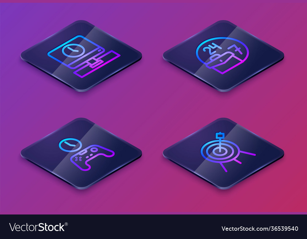 Set isometric line monitor time gamepad