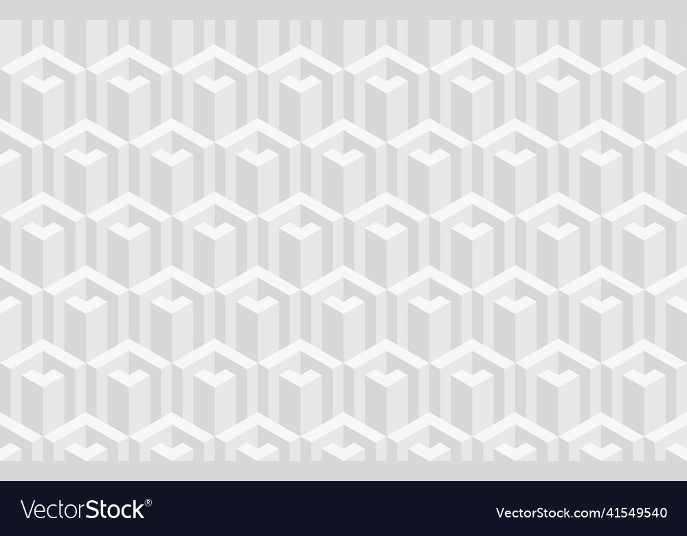 Set of abstract 3d geometric seamless patterns vector image Set of abstract 3d geometric seamless patterns