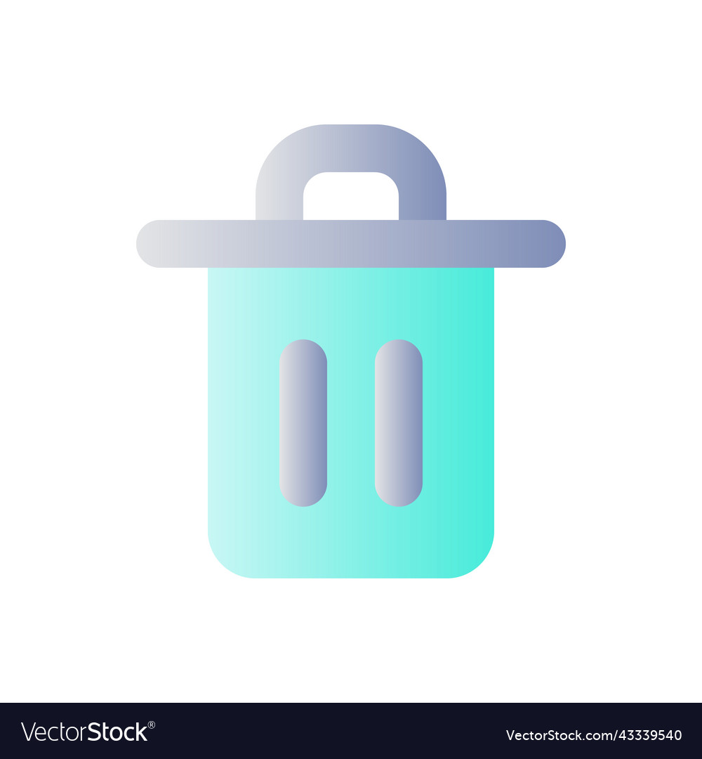 Trash can flat gradient color ui icon