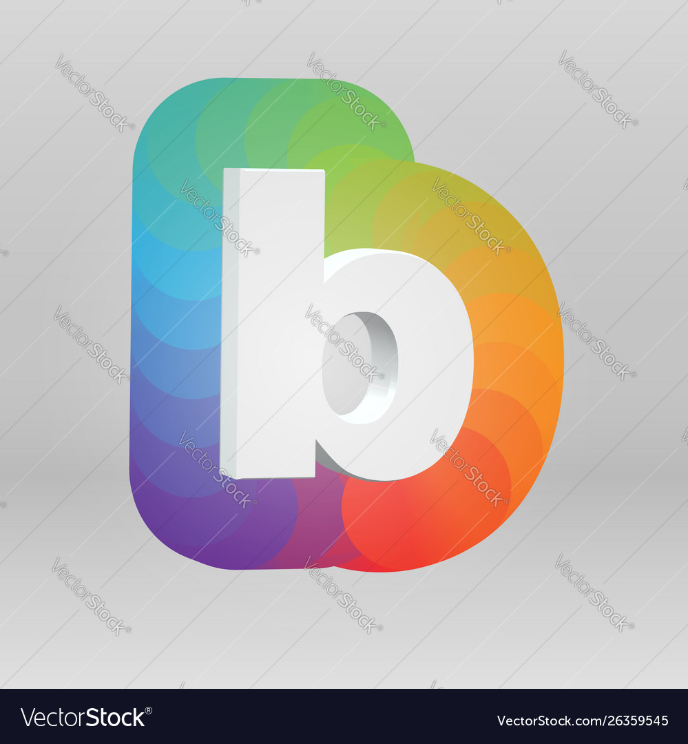 3d character from a fontset with colorful vector image 3d character from a fontset with colorful