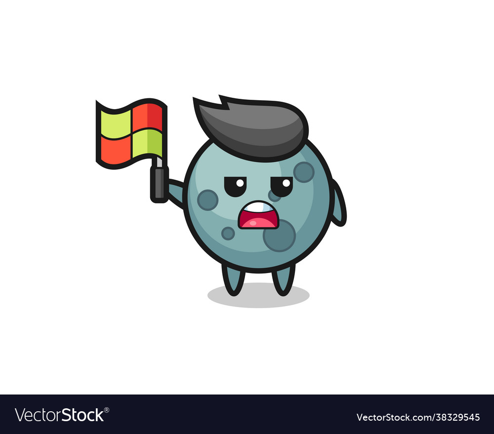 Asteroid character as line judge putting flag