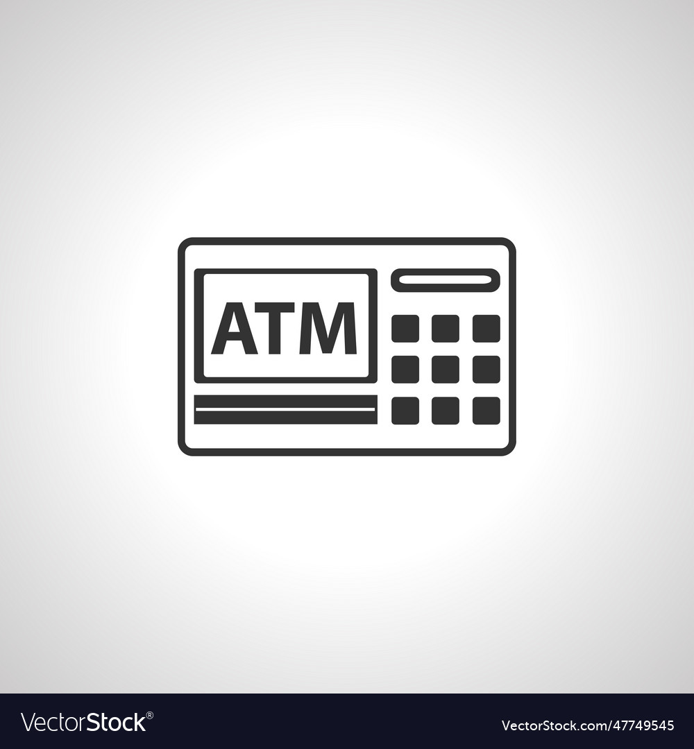 Atm screen with buttons icon Vector Image Atm screen with buttons icon