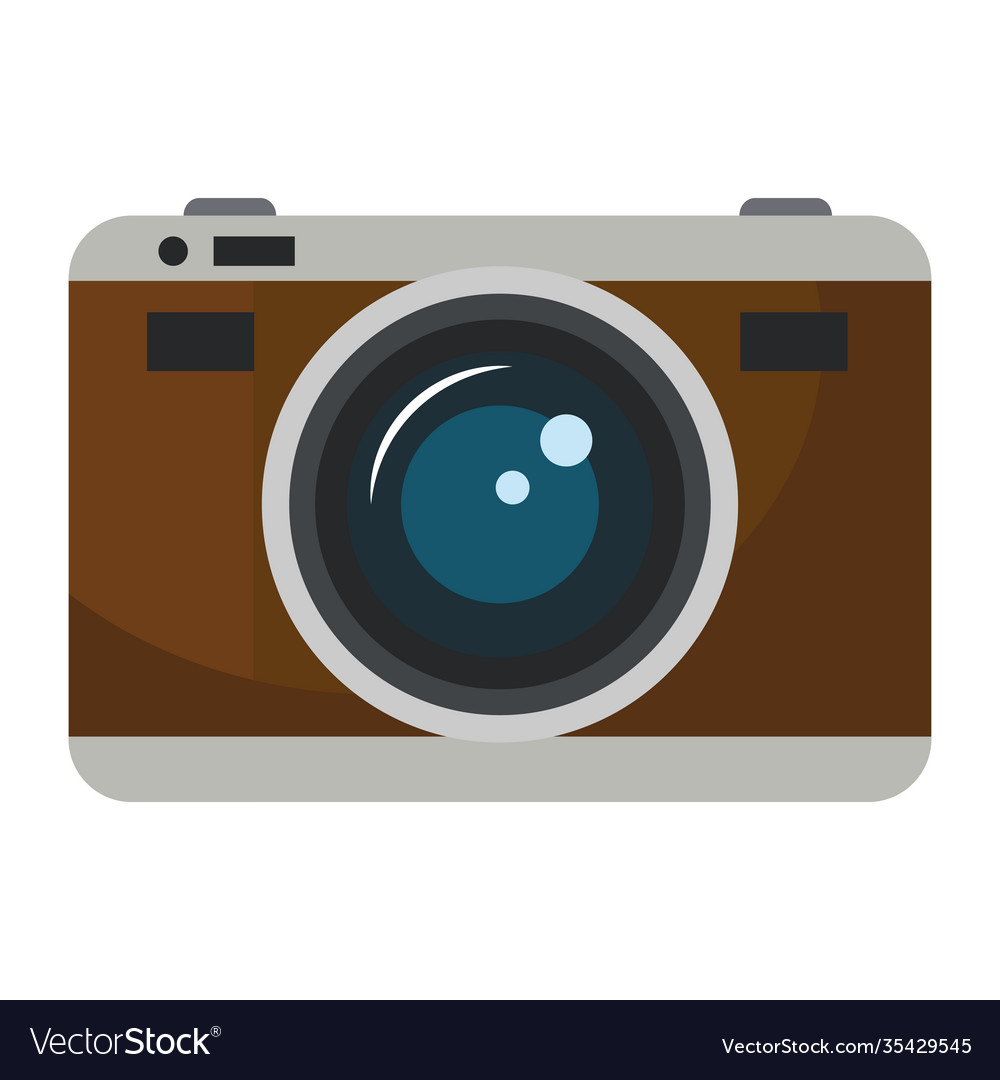 Camera photographic device isolated style icon vector image Camera photographic device isolated style icon